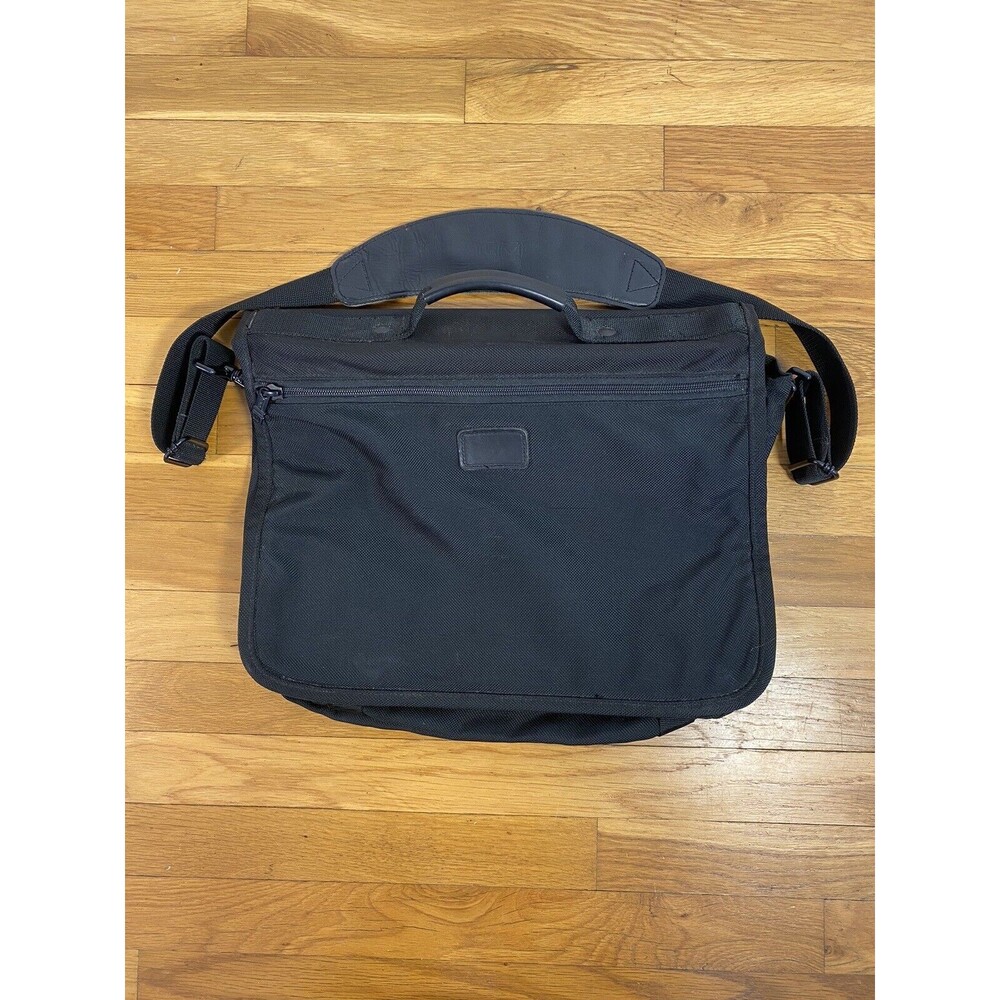 TUMI Alpha Expandable Black Portfolio Laptop Briefcase Ballistic Nylon 209D3